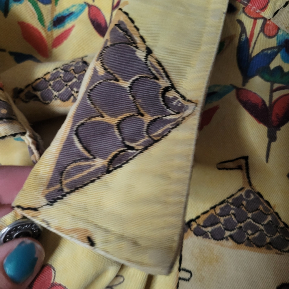 Chico's Yellow Jacket with Floral and House Print - Picture 8 of 8